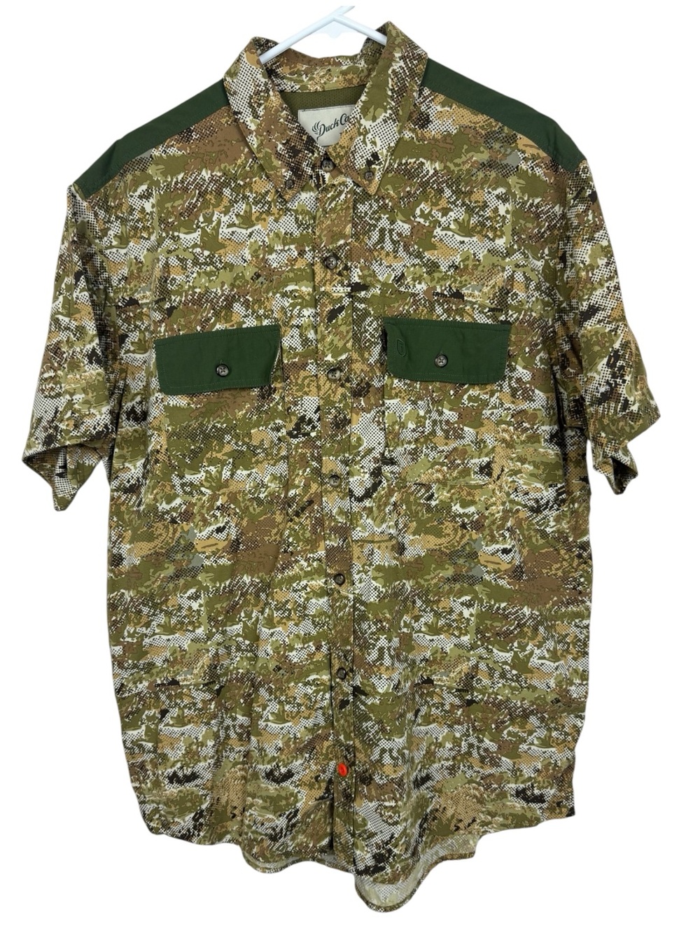 Duck Camp x Tecovas Mens XL Green midland 2.0 Camo Short Sleeve hunting shirt